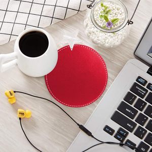 Posavasos Personalizados con Logotipo para Bebidas, Posavasos de Cuero PU en Blanco para Café, Té, Leche, Jugo, en Oferta - Product Image 4