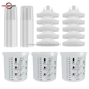 Pp Cup Verf Spuitpistool 125mic Filter 600Ml Verf Mengbeker