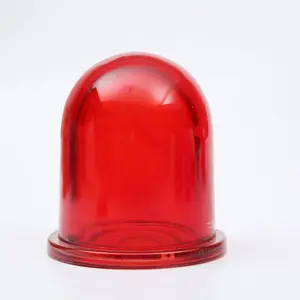 Pressed Explosion Proof Tempered Toughened Solid Red Color Borosilicate Glass Dome Lighting Lamp Cover Light Shade