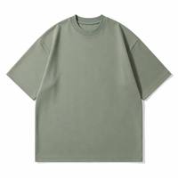 210GSM 100% Baumwolle Übergroßes Herren-T-Shirt Schwergewicht Drop-Shoulder Rundhals-Ausschnitt Einfarbiges Blanko-T-Shirt Individuelles Logo Großhandel Hersteller