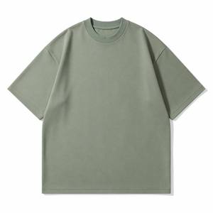 T-shirt da <span class=keywords><strong>uomo</strong></span> oversize 210GSM 100% cotone, pesante, con spalle scese, girocollo, tinta unita, personalizzabile con logo, all'ingrosso, produttore - Product Image 1