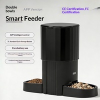 Distributeur automatique de nourriture pour animaux de compagnie 7L à double port avec contrôle Wi-Fi à distance et programmation pour chats et chiens – Gamelle intelligente connectée via application