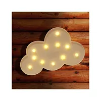 Kainice 맞춤형 장식 LED 초승달 구름과 스타 야간 조명 램프 천막 표지판 편지 야간 조명