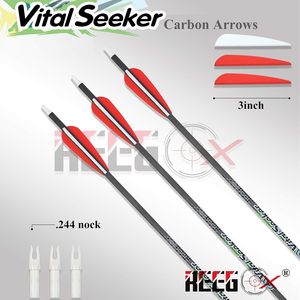 Reegox 12-gói Carbon trục bắn cung quan trọng người tìm kiếm 100 hạt lĩnh vực điểm cho săn bắn thực hành mục tiêu cho hợp chất cung - Product Image 6