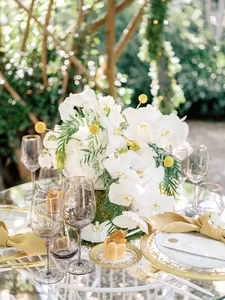 ช่อดอกไม้เทียมสำหรับงานแต่งงานช่อดอกไม้สีขาวโรแมนติกหรูหราสำหรับตกแต่งงานแต่งงานของเจ้าสาวช่อดอกไม้เทียมจำนวนมาก - Product Image 3