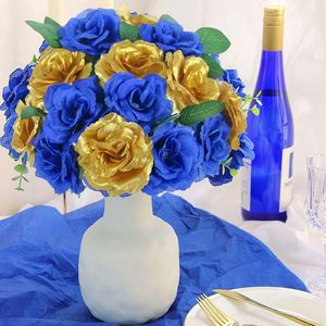 Roses artificielles sans tige en paillettes dorées lumineuses pour les décorations de mariage, la fête des mères, Noël - Imperméables, faites à la main, DIY - Product Image 3