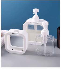 Bouteilles carrées noires de 500 ml pour savon liquide, conteneur cosmétique en plastique avec pompe, crème pour le visage, lotion corporelle, impression sérigraphique - Product Image 6