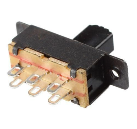 SS22F25G7 Slide Switch 2 Position 6 Pins With Fixed Hole Handle High 7mm DPDT 2P2TSS22F25-G7 Toggle Switch 125VAC