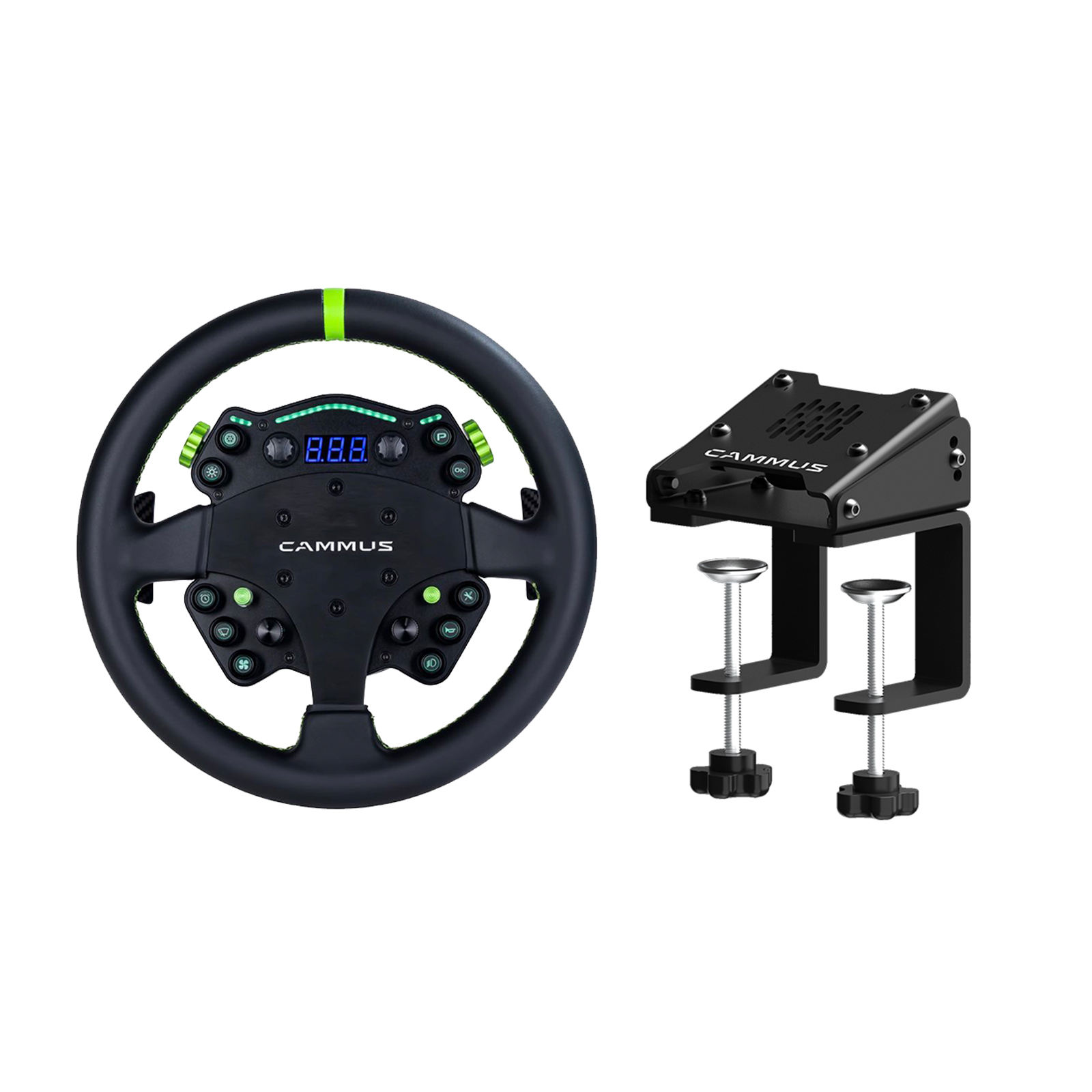 Roue C12 + Pince de bureau CS5 Noir