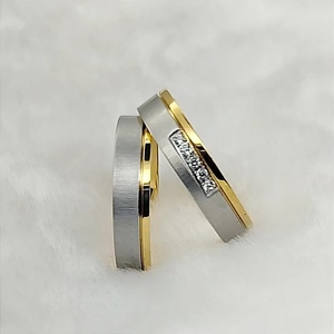 Joyería occidental de acero inoxidable para parejas, anillos de boda, anel bague, eheringe, snubni, prsten, anelli - Product Image 1