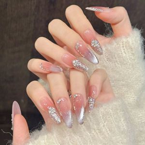 Nuevo Producto Lanzado, <span class=keywords><strong>Uñas</strong></span> Postizas Negras Estilo Francés con Brillantes Detalles Dorados, Diseño Exquisito <span class=keywords><strong>de</strong></span> Ojo <span class=keywords><strong>de</strong></span> Gato, Tallado a Mano - Product Image 5