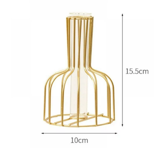 Florero de Metal contemporáneo con acabado dorado para boda, hogar y Hotel, decoración de mesa - Product Image 2