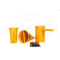 Viscosímetro de Embudo Haitongda Marsh Modelo MLN-4, Vaso de Plástico Amarillo, Alta Precisión 1%, Protección IP55, 1 Año de Garantía