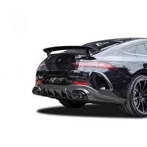 Kit carrosserie en fibre de carbone véritable style <span class=keywords><strong>Brabus</strong></span> pour Mercedes Benz <span class=keywords><strong>AMG</strong></span> GT63S W290, comprenant un spoiler avant, un diffuseur arrière avec embouts d'échappement et des garnitures de prises d'air. - Product Image 6