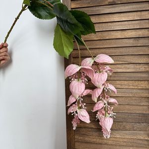 ดอกบัวประดิษฐ์ จินซี โคมไฟดอกไม้ ผ้าไหมสีขาว ชมพู กุหลาบ ม่วง ตกแต่งงานแต่งงาน ตกแต่งบ้าน จัดดอกไม้แขวน - Product Image 3