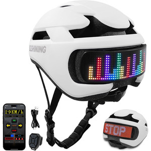 Casque de sécurité sportif pour adolescents - Casque de vélo intelligent avec lumière - Product Image 1