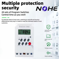 AC 30A Smart Timer Switch Din Rail Digital Programmable Timer Switch Bertenaga Baterai 220V 30A Saklar Kontrol Waktu