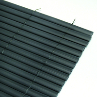 Protecteur de clôture en PVC Kenda gris foncé 14 mm à nervure simple, écran d'intimité en PVC pour jardin, durable, résistant à l'eau, pour maisons, villas, cours