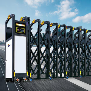 Allée industrielle escamotable d'alliage d'aluminium clôturant l'ouverture automatique coulissante télescopique de porte pour l'entrepôt de jardin d'école - Product Image 5