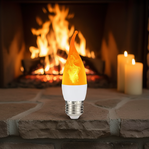 <span class=keywords><strong>Ampoule</strong></span> <span class=keywords><strong>LED</strong></span> à filament <span class=keywords><strong>E14</strong></span> avec effet de <span class=keywords><strong>flamme</strong></span> vacillante pour lustre rétro décoratif - Product Image 6