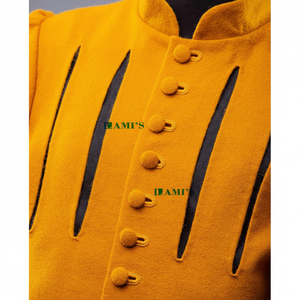 Calidad Oem mosquetero lana doblete chaqueta hecha a mano renacentista inspirado hombres traje renacentista doblete chaqueta - Product Image 1