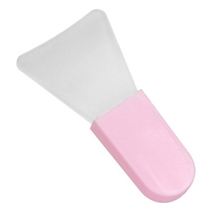 Pinceau éventail en silicone pour cosmétiques avec manche court en plastique pour l'application de masque facial - Mini outil facial - Product Image 5