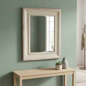 Espejo de Pared Decorativo Hecho a Mano con Marco de Madera Natural de Diseño Moderno y Lujoso, Grabado Personalizado, Ecológico, para Bodas y Sala de Estar - Product Image 1