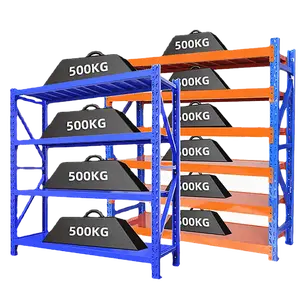 Étagère de garage à cadre en métal réglable sans boulon robuste étagère de rangement à 5 couches