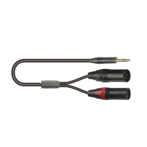 Câble audio de haute qualité, connecteur mâle TRS-<span class=keywords><strong>2x</strong></span> <span class=keywords><strong>XLR</strong></span> de 6,35 mm, style Y - Product Image 1