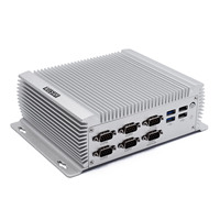 Mini PC Industrial sin Ventilador i7-4578U 6xRS232/485 DB9 COM 2xGigabit Ethernet DDR3L 8GB SATA mSATA Computadora Integrada para Automatización