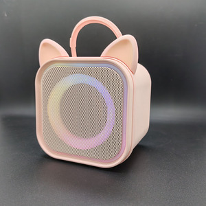 Mới đến K66s xách tay <span class=keywords><strong>mini</strong></span> karaoke không dây BT dễ thương loa không dây Mic Stereo Bass RGB ánh sáng HIFI âm nhạc bên loa - Product Image 2