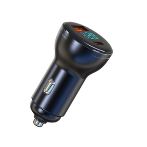 Nouveau chargeur de voiture à double port haute puissance PD100W QC3.0 Type-C+USB-A à charge rapide avec affichage numérique pour <span class=keywords><strong>iPhone</strong></span> Samsung Xiaomi - Product Image 4