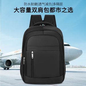 Men's <b>Backpack</b> Lightweight Large Capacity Multi Compartment Laptop Bag Business Travel Blue - Product Image 5