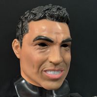 Masque de visage réaliste de célébrité en latex naturel, masque de fête amusant, masque de mascarade, masque de cosplay de star de football pour homme