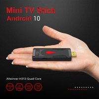 Dispositivo de pantalla inalámbrico inteligente x96 s400, allwinner h313, mini pc tv stick dongle x96 s400