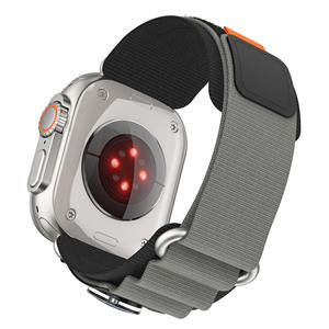 Apple Watch 울트라 <span class=keywords><strong>2</strong></span> 밴드 시리즈 10 9 8 7 6 49mm 45mm 46mm 44mm 용 견고한 전술 나침반 폴리에스터 와이드 나일론 루프 스트랩 - Product Image 2
