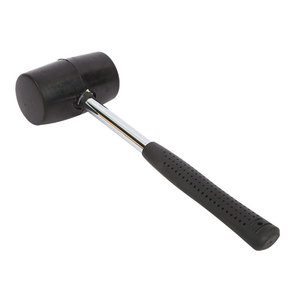 Martillo de Goma con Mango de Acero, Negro, 0.6 kg, Herramienta de Reparación - Product Image 1