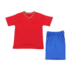 खेल वर्दी कस्टम रेट्रो लुभावनी कपड़े छोटी आस्तीन वाली जर्सी 2526 कोलोबिया राष्ट्रीय फुटबॉल टीम बच्चों के लिए सेट - Product Image 1