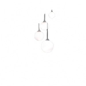 Lustre suspendu en verre minimaliste moderne, rond, blanc, à une seule tête, pour l'éclairage des restaurants et des magasins - Product Image 1