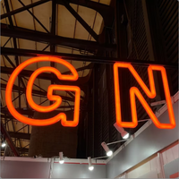 Lettres lumineuses de luxe à 360 degrés, enseignes murales 3D LED, événements de mode, galerie d'art, signalétique de logo en acrylique étanche IP65 pour voiture, usine de signalétique