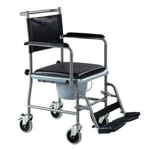 KSMED Multi-functional Folding Wheelchair <b>Commode</b> <b>Chair</b> Wheels Transfer Function Steel/Aluminum Material Hospital Use Model - Product Image 1