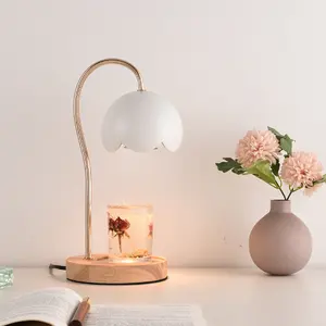 2024 OEM Eco-friendly Flower Cute Candle Warmers Lamp 220V Battery Operated LED Candle Warmer Lamp