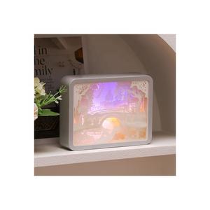 Veilleuse LED 3D Lampe Artistique en Papier Découpé pour Chambre, Matériau ABS, Cadeau d'Anniversaire ou de Saint-Valentin, Sculpture Lumineuse à Ombre - Product Image 2