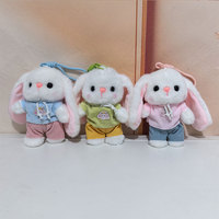 Pendentif Poupée en Peluche Lapin à Longues Oreilles, Breloque de Sac à Dos Tendance, Porte-clés, Jouets en Gros pour Machine à Pinces