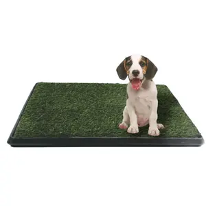 Trong Nhà 3 Mảnh Puppy Pee Cứu Trợ Nhà Vệ Sinh Thú Cưng Không Độc Hại Tổng Hợp Cỏ Mat Dog Potty Pad