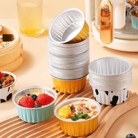 Barquette en aluminium de 125 ml, récipient en aluminium de qualité alimentaire, barquette jetable pour barbecue, adaptée à divers emballages alimentaires
