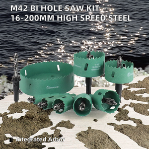 FEIDA M42 Bi-16-200mm メトリックホールソーキット 高性能コアドリルビットセット 炭素鋼製 内蔵アーバー一体型パイロットチューブ - Product Image 3