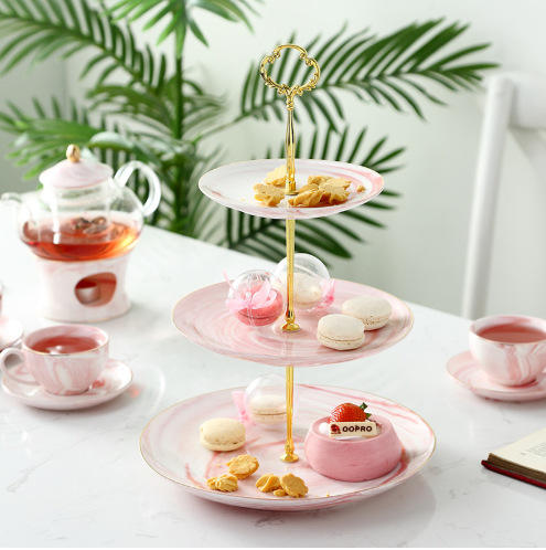 Lady red three-layer string dish