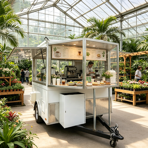 Remolque Comercial de Comida con Vitrina de Vidrio y Mostrador para Máquina de Espresso y Té de Hierbas en el Parque de <span class=keywords><strong>San</strong></span> <span class=keywords><strong>Francisco</strong></span> - Product Image 1