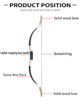 Vente en gros de poids de levage de haute qualité 20/30/40/50 Lbs. Ensemble d'arc et de flèches traditionnels pour le tir et la chasse en plein air pour adultes